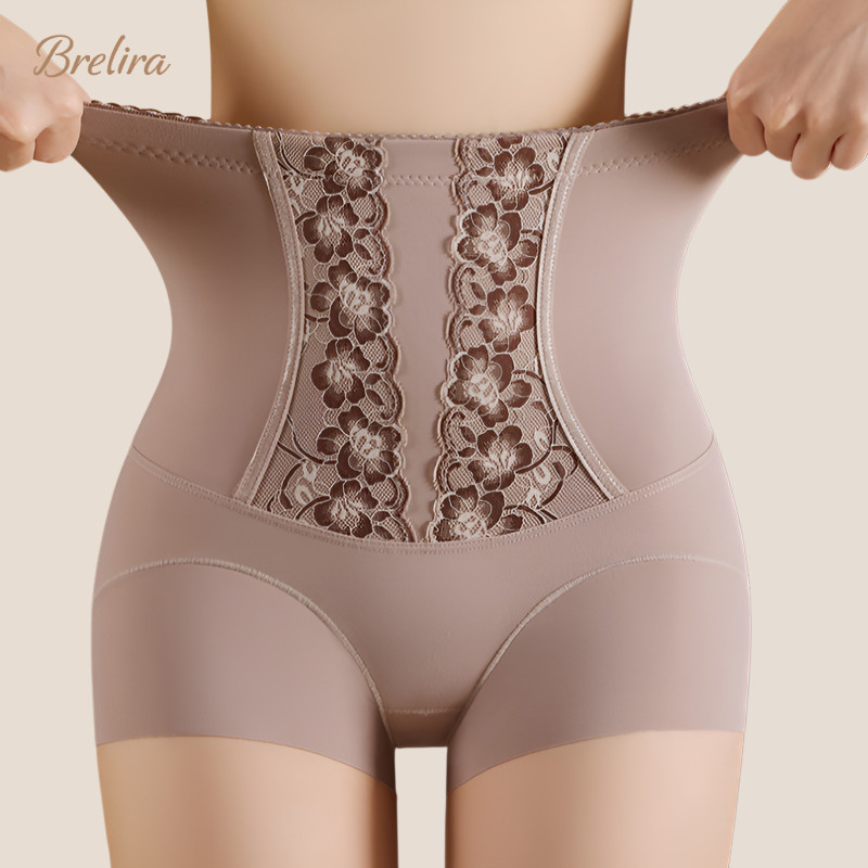 『Brelira』เอวสูง ไร้รอยต่อ กางเกงกระชับสัดส่วนยกกระชับก้นกระชับหน้าท้องกางเกงกระชับสัดส่วน หรูหราเบาๆ สะดวกสบายและมั่นใจ อ่อนนุ่มงานปักกางเกงชั้นในลูกไม้