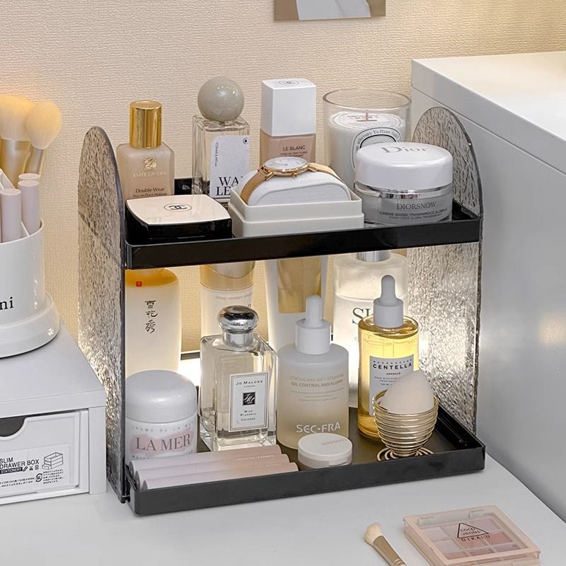 New Product#[5526Positive Review]Desktop Acrylic Large Capacity Double Layer Dressing Table Skin Car