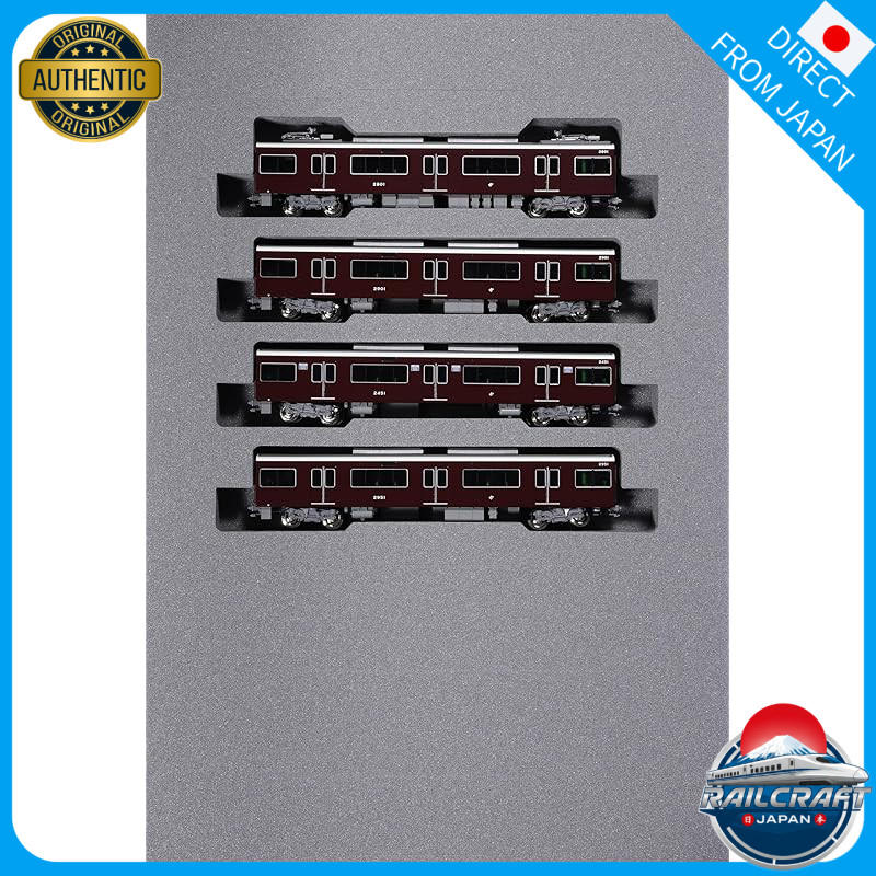 KATO N Gauge Hankyu Electric Railway 2300 Series Kyoto Line Expansion Set, 4 Cars, Railway Model