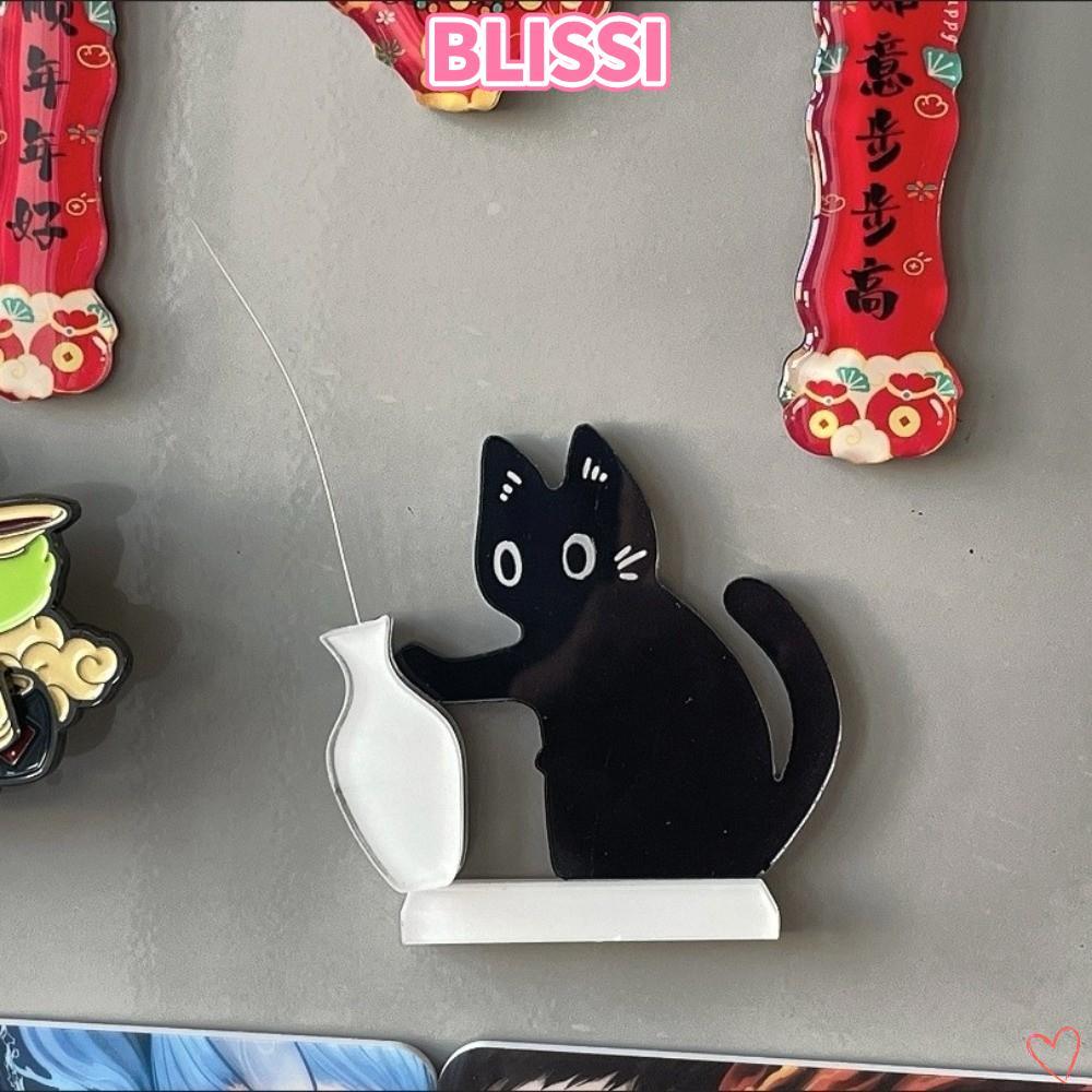 ความสุข‌I Cat Whiskers Collection เครื่องประดับ, อะคริลิคการ์ตูน Cat Hair Storage Memorial Box, น่ารักแม่เหล็กแมวตู้เย็นสติกเกอร์สําหรับตกแต่งบ้าน