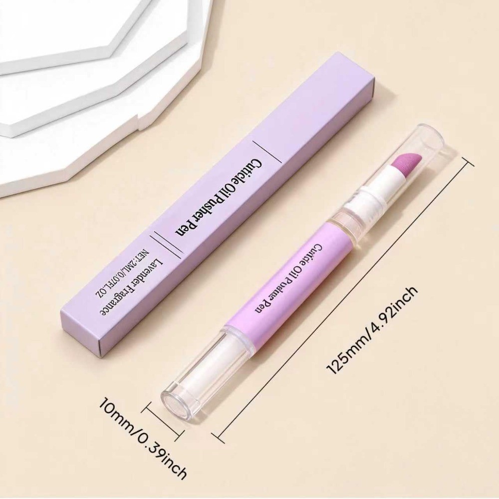 2 in 1 Cuticle Oil Pusher ปากกาเซรามิคเล็บเครื่องมือ รูปที่ 2