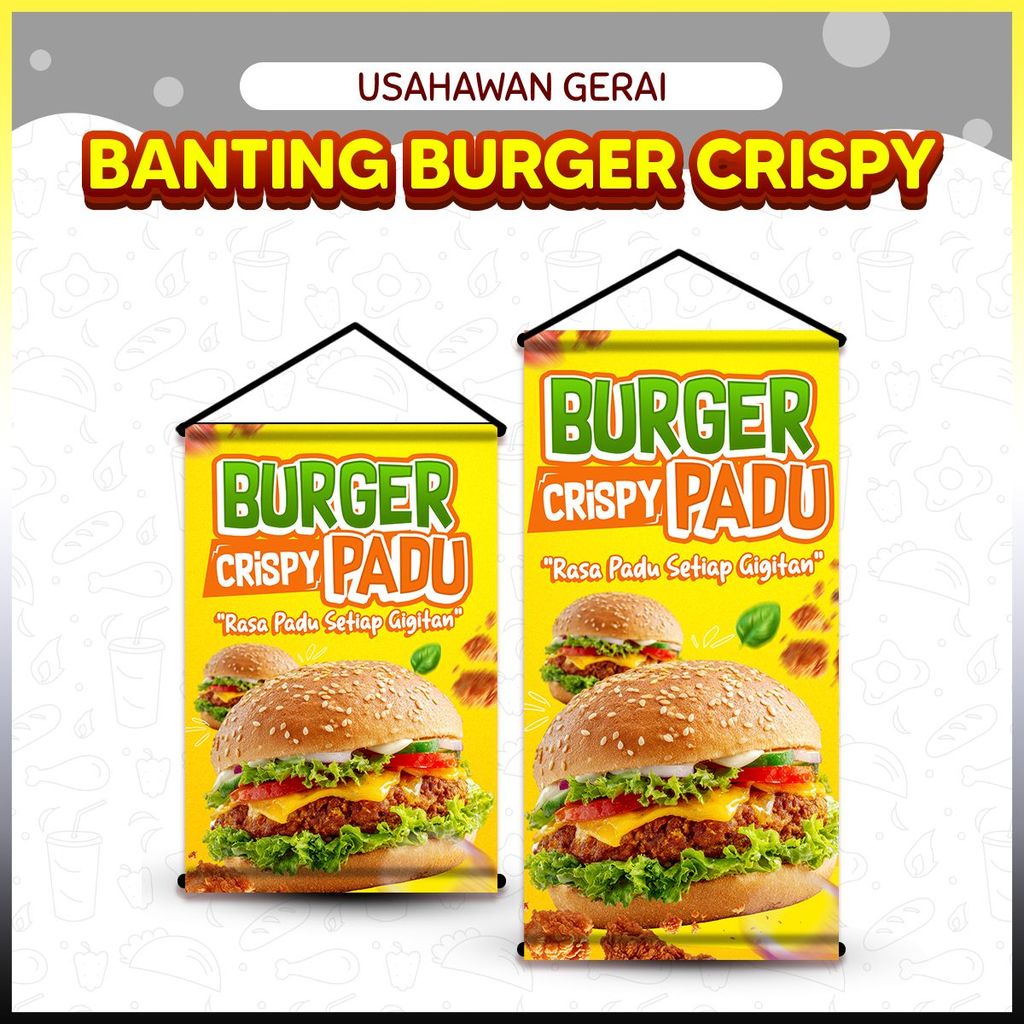 CRISPY BURGERS - Stall Business / Ramadan Fasting Bazaar / Night Market / Morning / Petang / Stall /