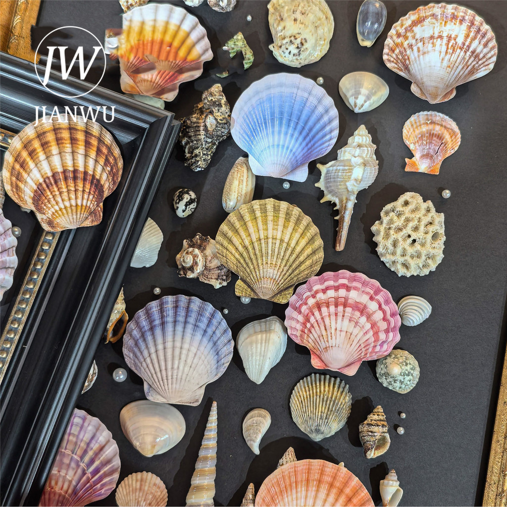 JIANWU Xibei Series Vintage สีสันเชลล์ภูมิทัศน์วัสดุ Collage Scrapbooking สติกเกอร์ Creative DIY Jou