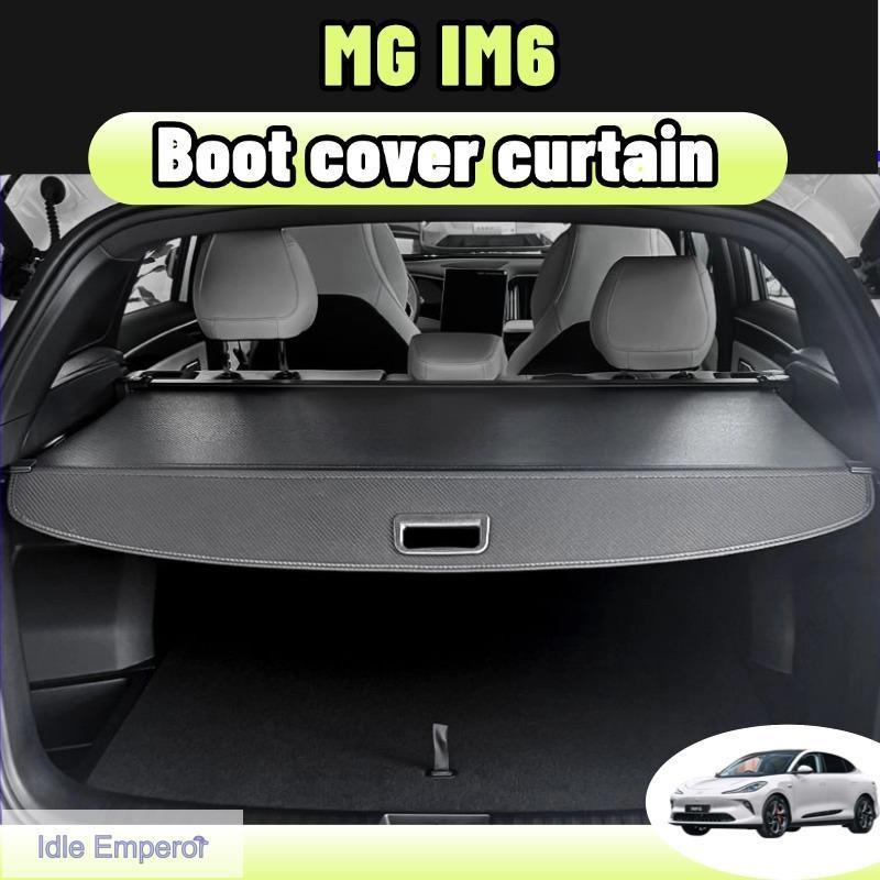 Mg im6 ม่านบังสัมภาระ ม่านหลังรถ ม่านรางเลื่อนเก็บของท้ายรถ สำหรับ การปกป้องความเป็นส่วนตัว ลำต้น คาร์บอนไฟเบอร์ ผ้าใบ ส