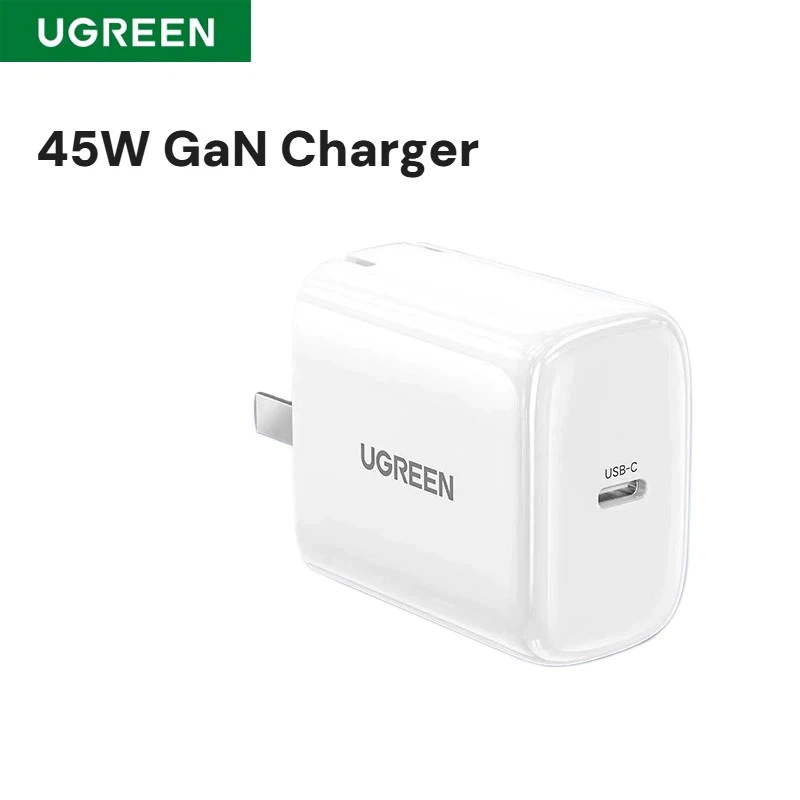 UGREEN 45W GaN Charger QC4.0 3.0 Type C PD Charger Plug สําหรับ IPhone Ipad แท็บเล็ตโทรศัพท์ Android