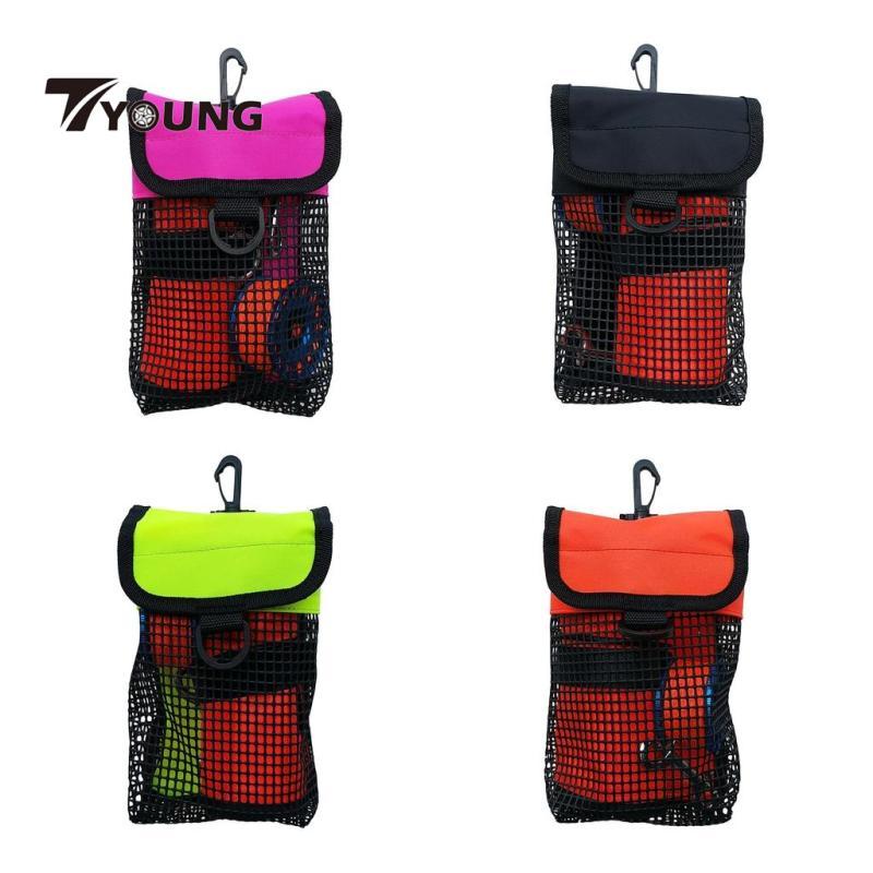 [มีจําหน่าย] Scuba Diving Reel Bolt Snap & SMB Safety Marker Buoy Mesh Gear Bag Equipment Holder Car