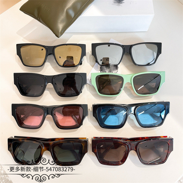 QFER Lo**e Trendy women's sunglasses, fashionable square frame acetate sunglasses for men lw40172