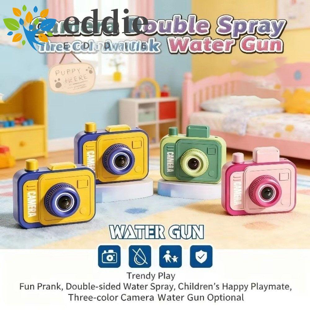 EDIE กล้อง Water Blaster, หัวฉีดด้านหน้าและด้านหลังสองด้านของเล่นน้ําเล่นตลก, ผู้ปกครองเด็ก Interactive Retro ตลก Prank สเปรย์คู่ฟังก์ชั่น Squirt ของเล่นกิจกรรมชายหาด