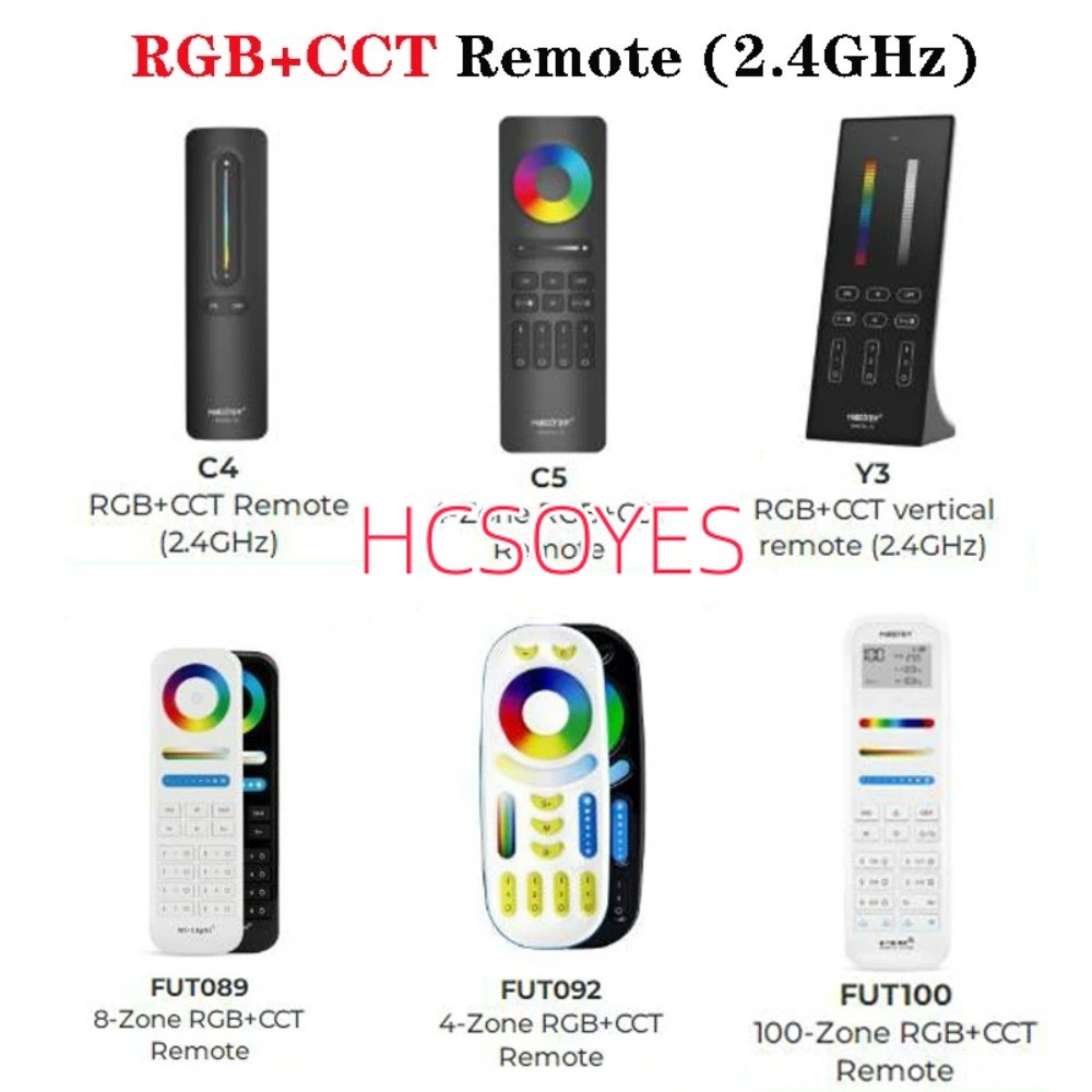 Miboxer ( RGB+CCT) 2.4G RF รีโมทคอนโทรลไร้สาย MiBoxer/Mi-Light 2.4G series ผลิตภัณฑ์