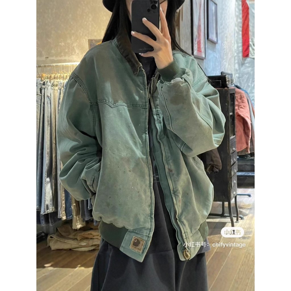 U4UV Stussy x Santa Fe J14Canvas vintage Detroit high-density canvas washed jacket