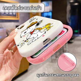 ส่งของเร็ว เคสสำหรับไอโฟน13 การ์ตูนสนุบี้ฮิต เคสมือถือนิ่มกลมใหญ่TPU For IPhone17 16 15 14 11 12 13ProMax 6/7/8Plus XSXR