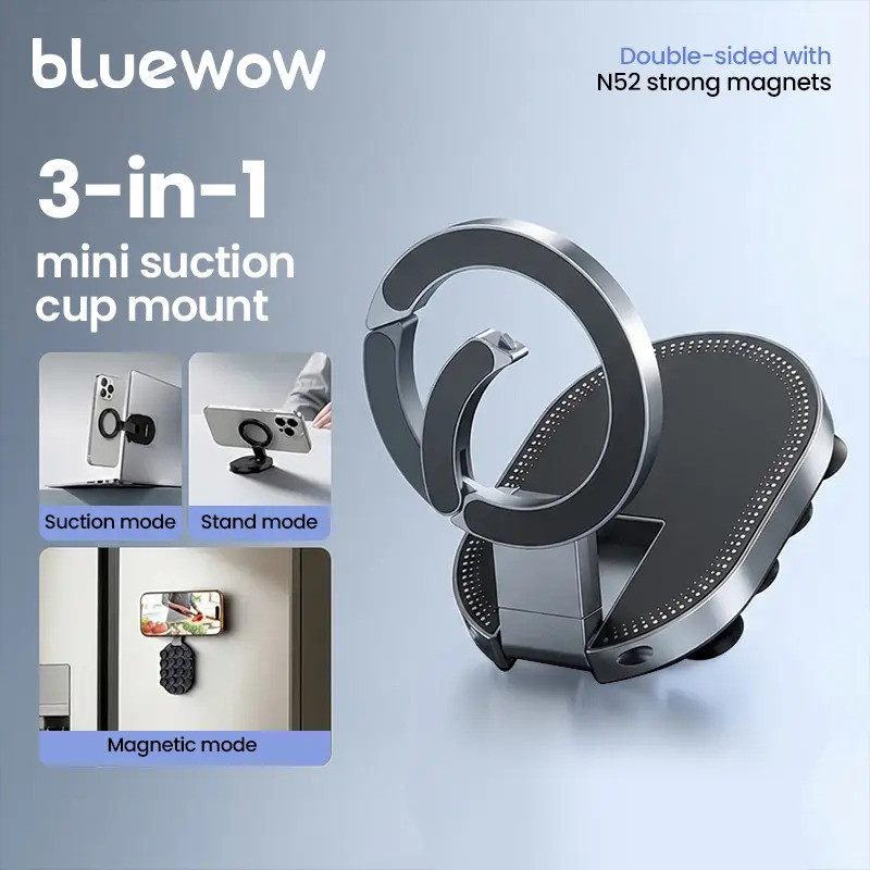 SAMSUNG X9CE 0.00 Bluewow ที่วางโทรศัพท์ 3-in-1 พร้อมถ้วยดูด MagSafe |   แม่เหล็กแรง N52 |   รองรับก