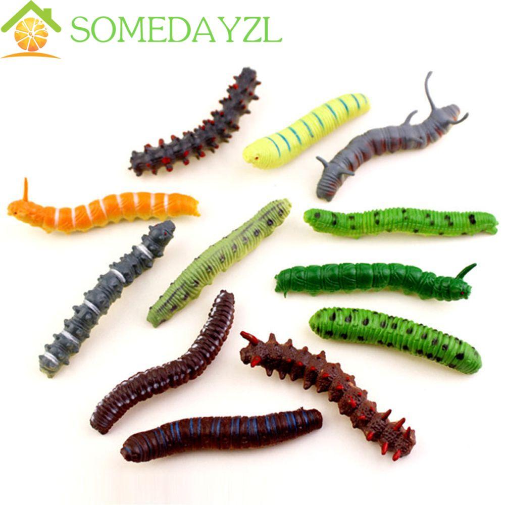 SOMEDAYZL การศึกษา Trick ของเล่น Jokes Gags ของเล่นเด็กแมลงสัตว์ Fools Day Props ที่สมจริงปลอม Caterpillar ปลอม