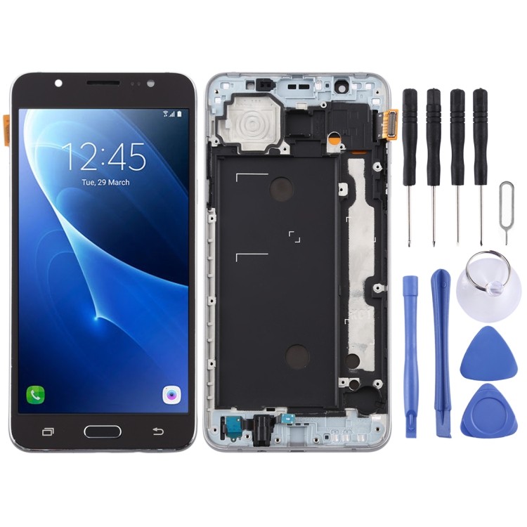 โรงงานขายตรงหน้าจอ TFT LCD สําหรับ Galaxy J7 / J710F Digitizer Assembly พร้อมกรอบ