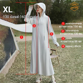 เสื้อกันแดดสตรี 2025 คอลเลคชัน ผ้าไหม UPF50+ ป้องกันรังสียูวี ดีไซน์ยาวคลุมตัว ระบายอากาศสูง ใช้งานกลางแจ้ง ท่องเที่ยว