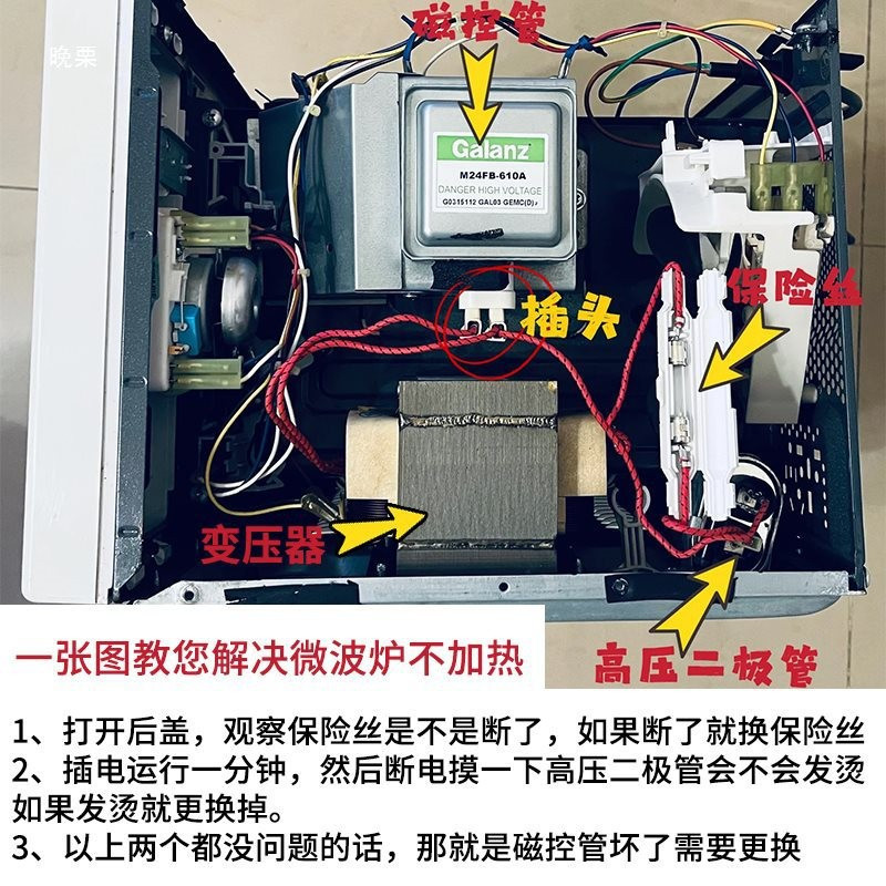 ไทค์ 8. เหมาะสําหรับ M24B111H Magnetic Control Tube ไมโครเวฟความร้อนหลอด Universal Refurbishment Tub