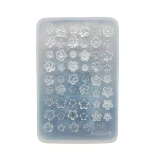 DSTH 1 ชิ้นซิลิโคนเล็บแม่พิมพ์ดอกไม้สไตล์ฝรั่งเศสห้ากลีบดอกไม้ 3D บรรเทาเล็บแม่แบบตกแต่งเล็บเล็บเครื่องมือ HOT