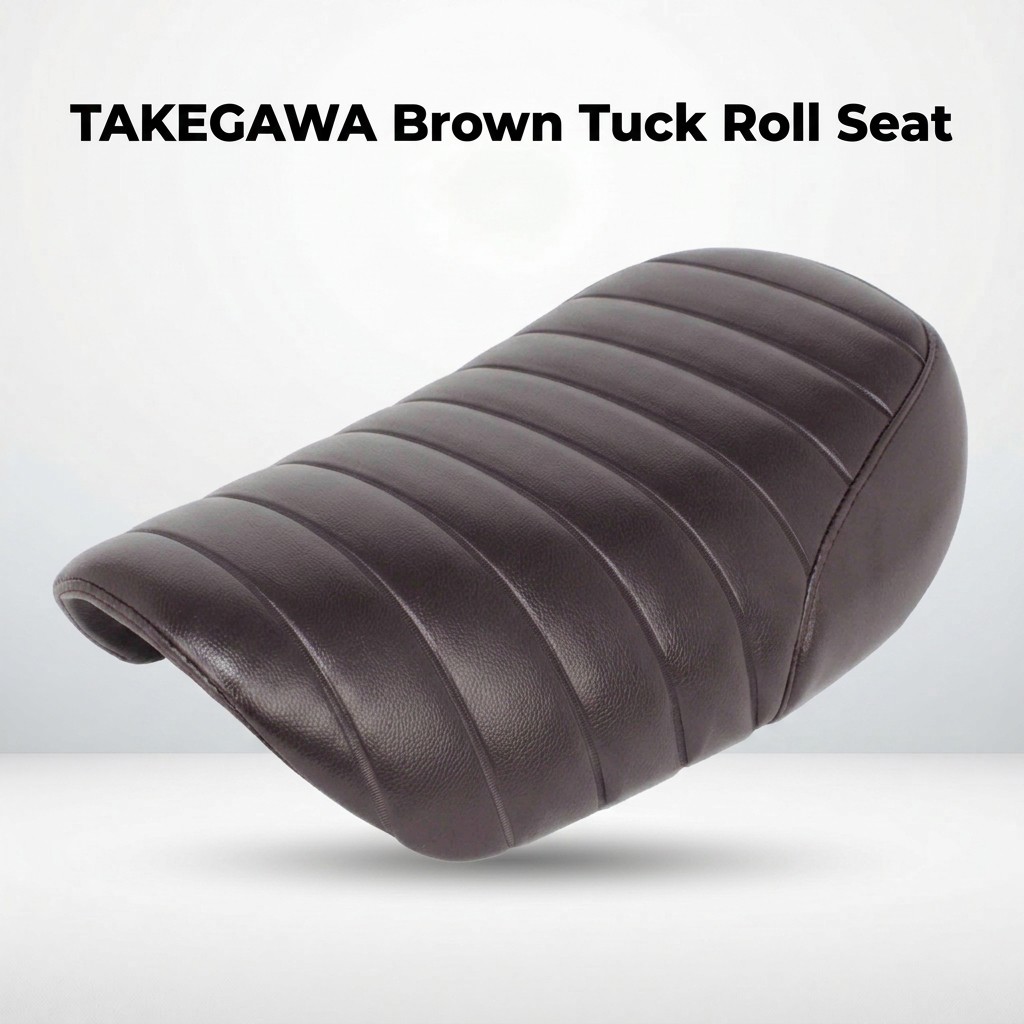 TAKEGAWA Brown Tuck Roll Seat for Monkey 125 (JB02-1000001~) & Monkey 125 Thai Model (MLHJB02) - Res