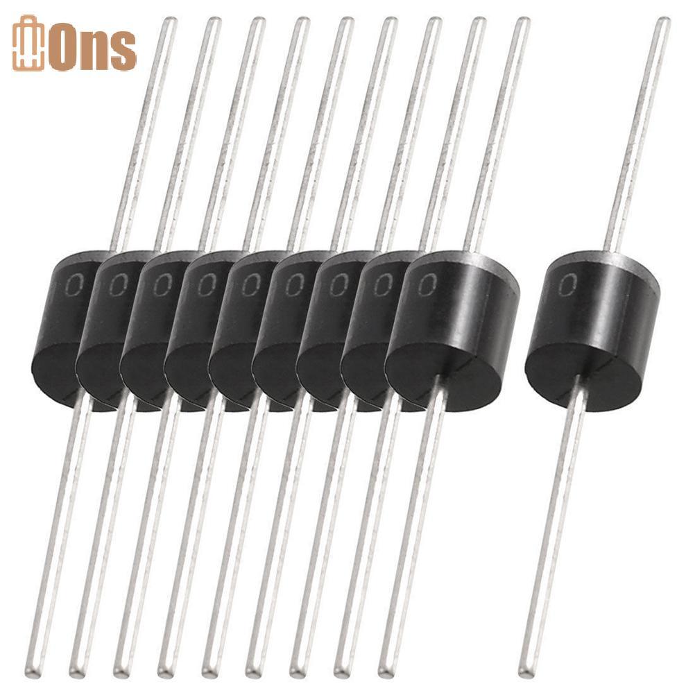 Ons 20pcs 10A10 10Amp 1000V 10A 1KV R-6 MIC วัตถุประสงค์ทั่วไป Axial Rectifier ไดโอดที่