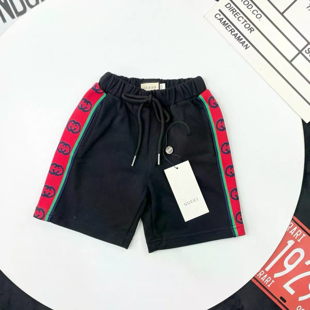 GUCCI7022 Pants Boys Shorts Cropped Pants Webbing Shorts