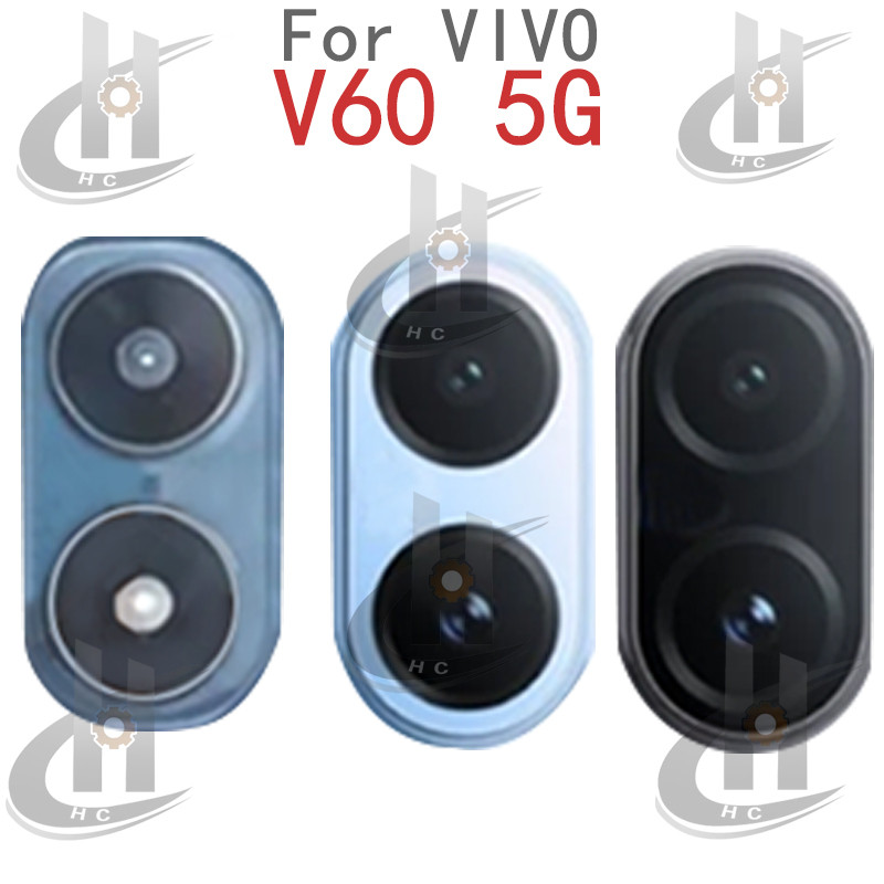 เลนส์กล้องด้านหลังแหวนฝาครอบกระจกเลนส์พร้อมกรอบสําหรับชิ้นส่วนทดแทน Vivo V60 5G