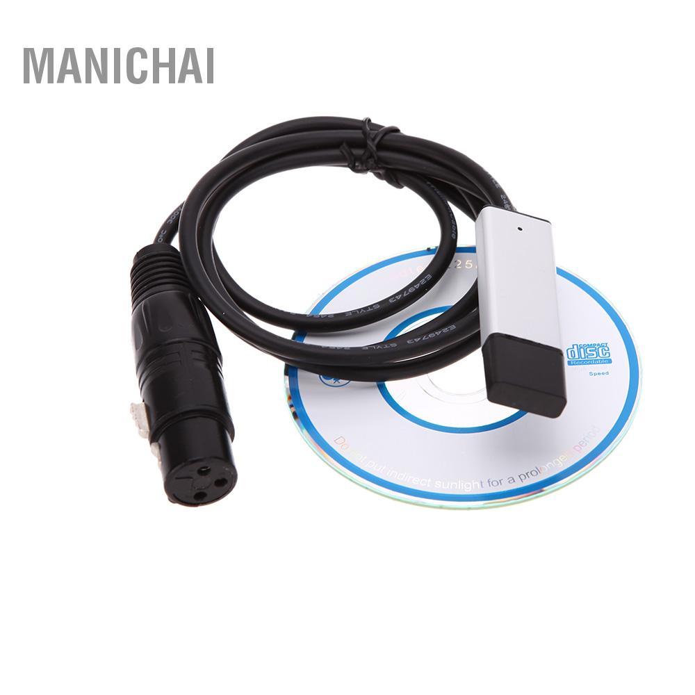Manichai Lixada USB to DMX Interface Adapter LED DMX512 คอมพิวเตอร์ PC Stage Lighting Controller Dim