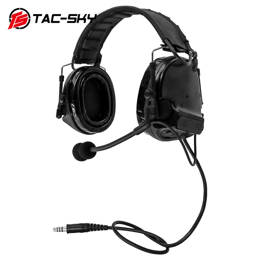 TACTICAL-SKY Comtac-III/C3 Noise Cancelling Pickup TACTICAL ชุดหูฟังซิลิโคนรุ่นสูง-สีดํา BK