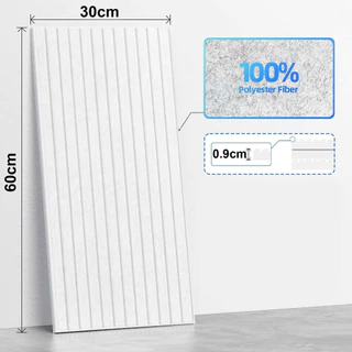 แผ่นซับเสียงติดผนัง 30x60 ซม. โฟมกันเสียง มีกาวในตัว ตกแต่งห้องนอน ห้องทำงาน