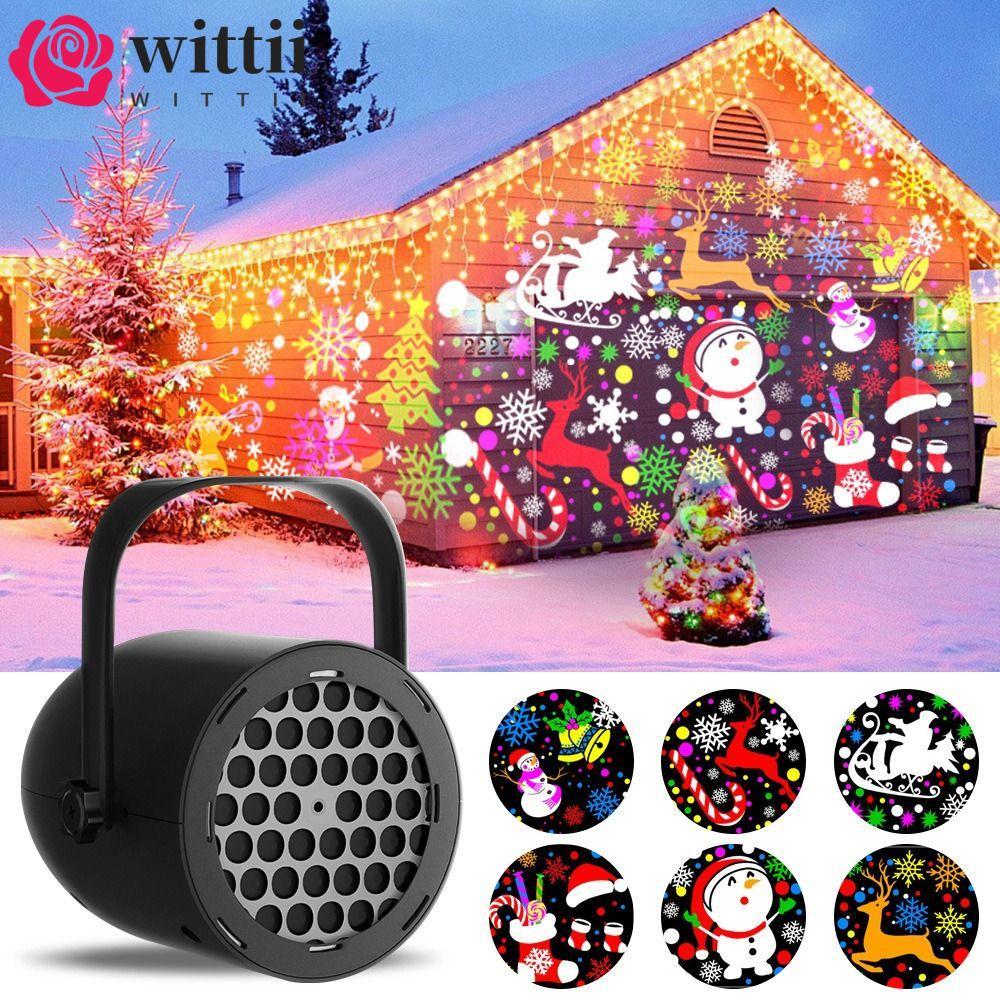 WITTII ไฟโปรเจคเตอร์คริสต์มาส, LED ความละเอียดสูง USB โปรเจคเตอร์เกล็ดหิมะคริสต์มาส, รูปแบบความสว่างสูง Universal Christmas ไฟ LED สําหรับตกแต่งคริสต์มาส