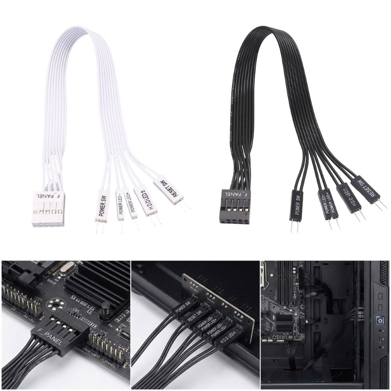 NAMA F PANEL ถึง 2PIN สายต่อสําหรับเมนบอร์ดรีเซ็ตไฟอัพเกรด
