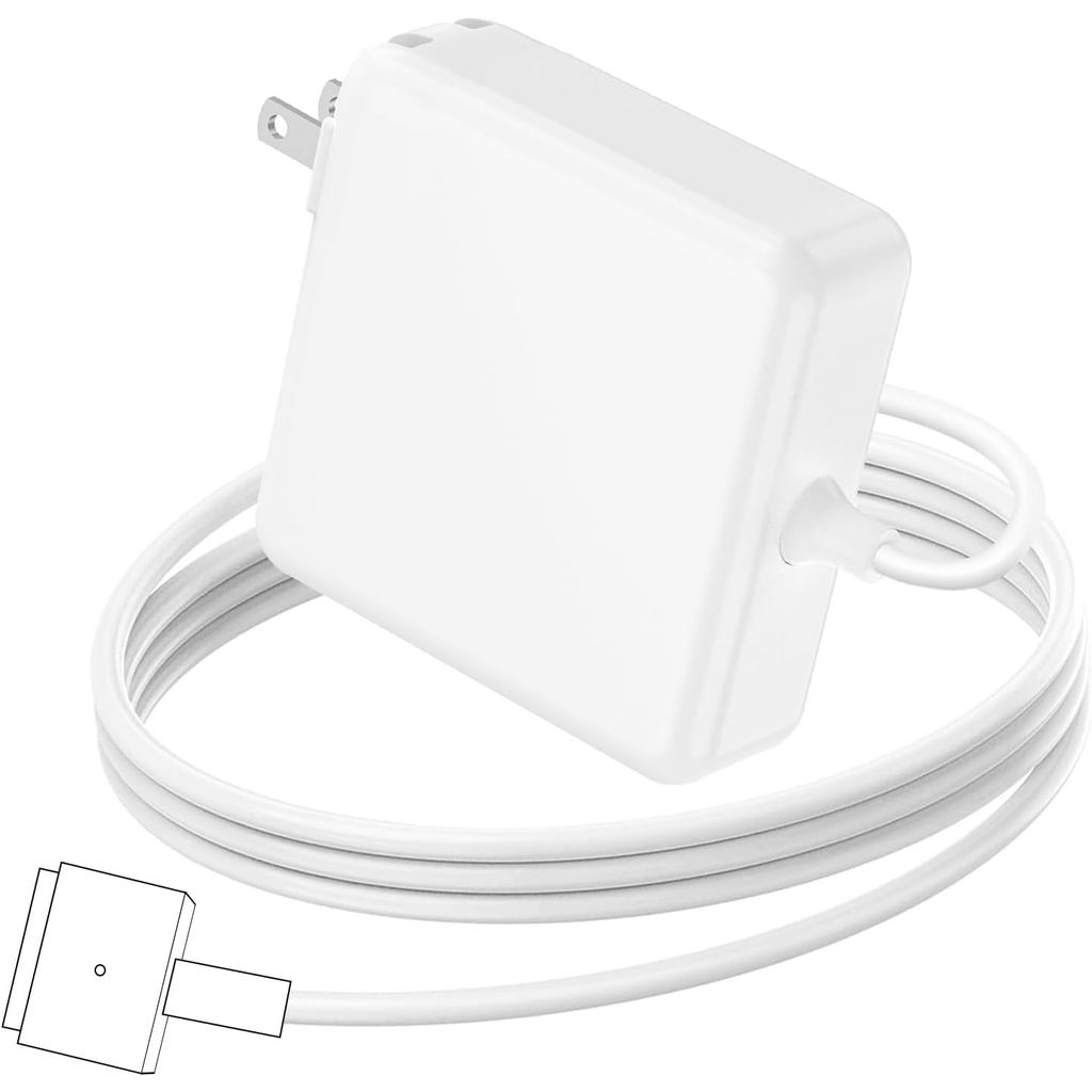 Mac Book Air Charger Replacement, 45W T-tip Magnetic DC Connector Adapter สําหรับ Mac Book Air 11 นิ