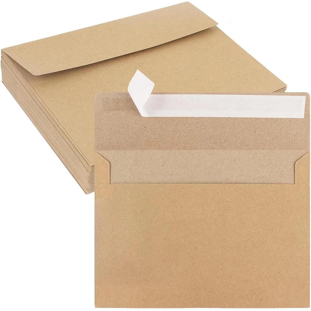 50หีบห่อ กระดาษคราฟท์ ซอง ก4, ซองเชิญ 4x6, ซอง 4x6, ซองเชิญพิมพ์ได้, ภาพถ่าย, การ์ดอวยพร, ไปรษณีย์, 