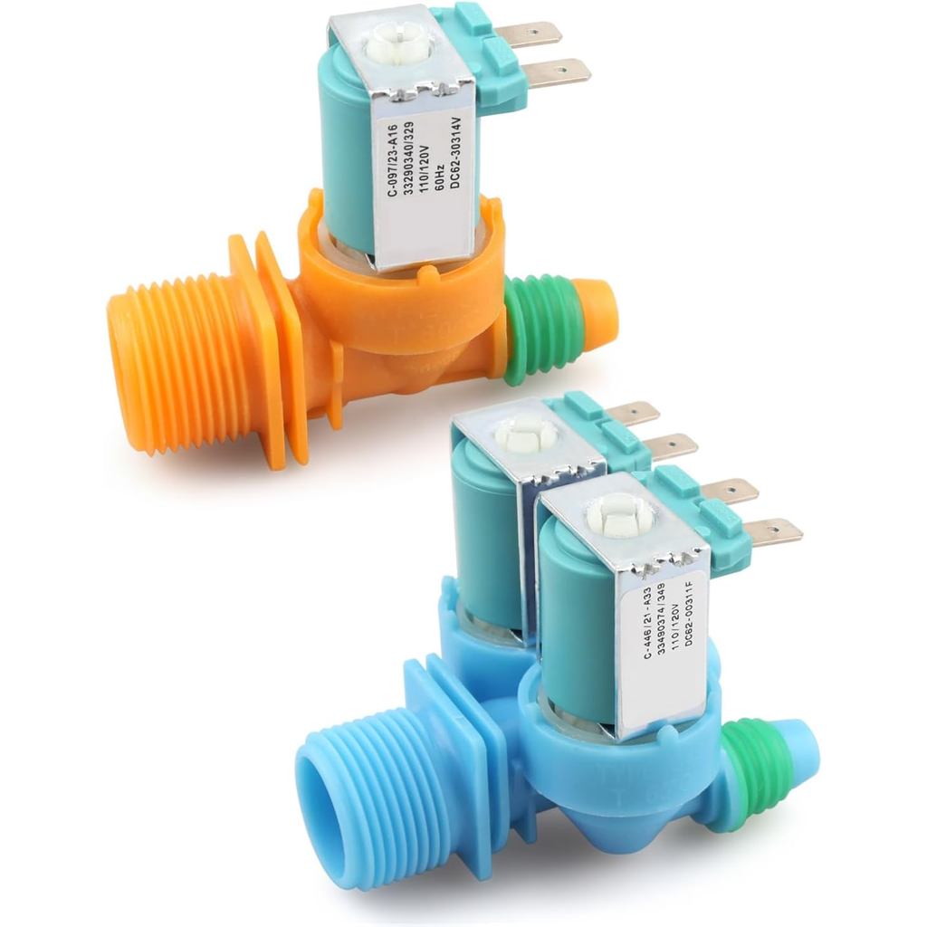 Inlet วาล์วเครื่องซักผ้า Cold & Hot Water Inlet วาล์ว Fit สําหรับ Samsung WA45N3050AW/A4 WA40J3000AW