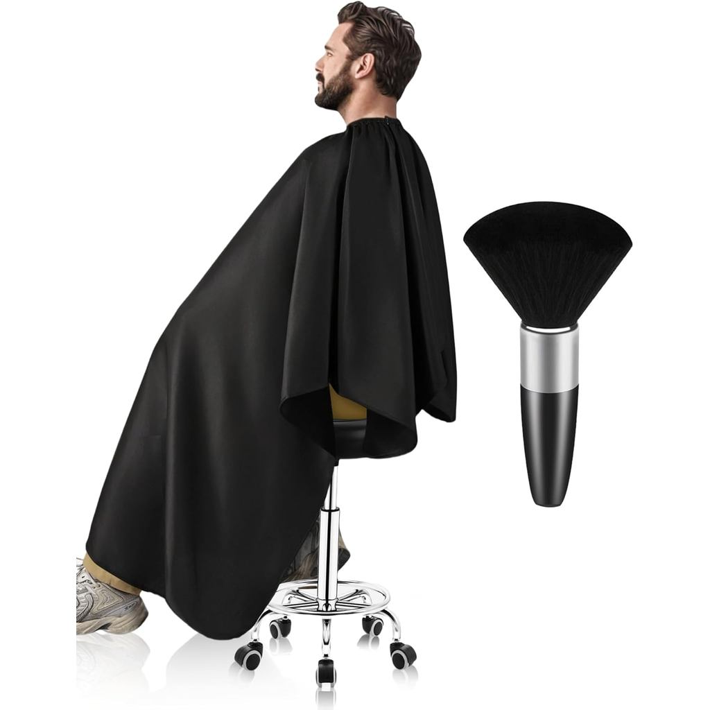 ULG Professional ตัดผม Cape พร้อมคอ Duster แปรงกันน้ําขนาดใหญ่พิเศษ Salon ตัดผม Cape ตัดผมสําหรับผู้