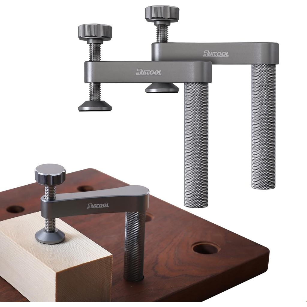 RUITOOL Bench Dog Clamp,3/4 "(19 มม.) Stable Holdfast Dog Hole Clamp, Adjustable MFT Table Clamps fo
