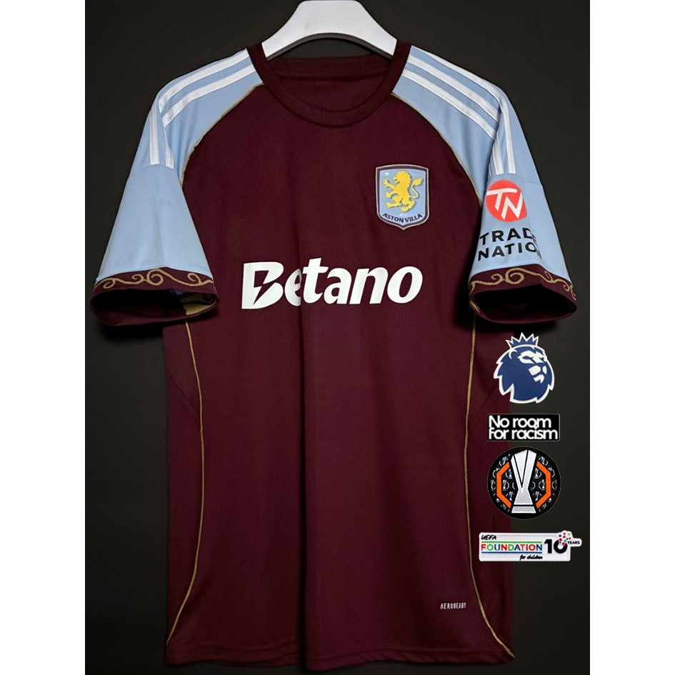 เสื้อฟุตบอลแฟนคลับ Aston Villa ไซส์ S-4XL