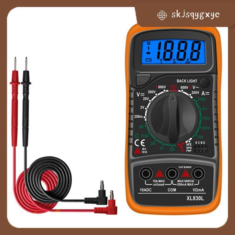 skjsqygxycมัลติมิเตอร์แบบดิจิตอล XL830L สมาร์ทมัลติมิเตอร์แบบดิจิตอล LCD โวลต์มิเตอร์แอมป์มิเตอร์
