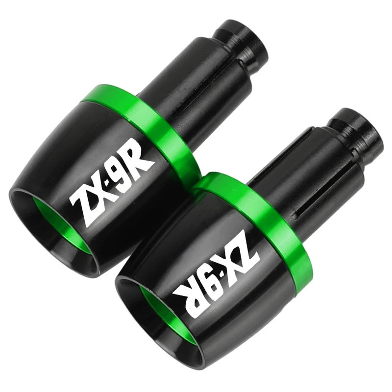 รถจักรยานยนต์สําหรับ KAWASAKI ZX9R 2000 2001 2002-2004 Handlebar Grips Bar Ends หมวก Counterweight ป