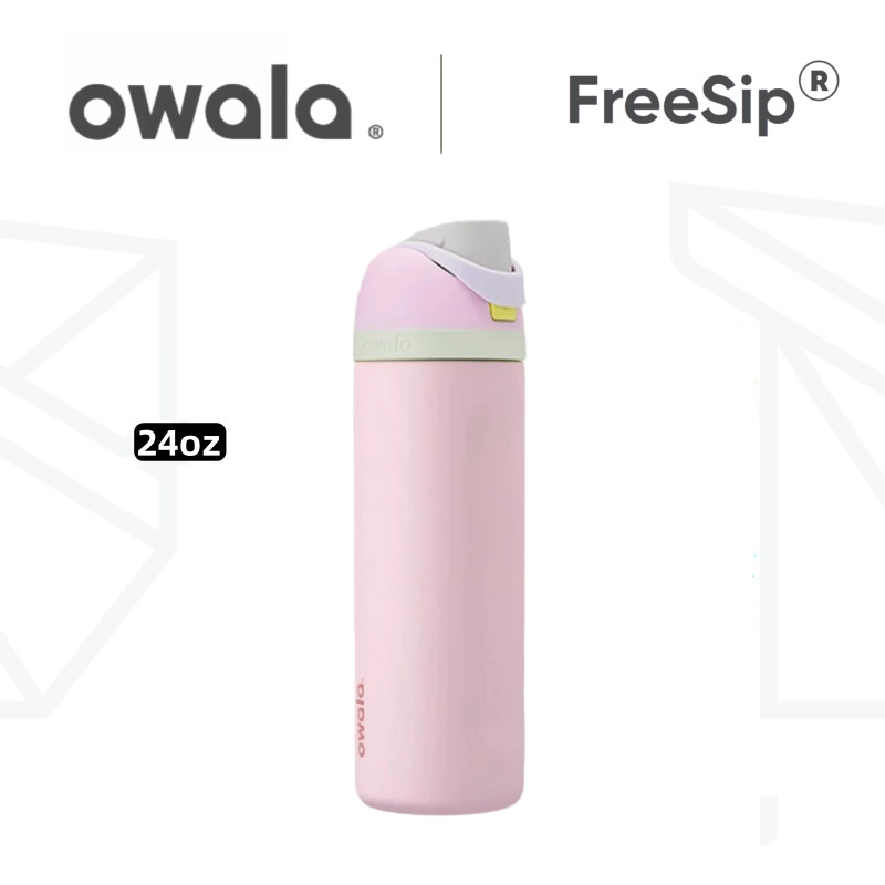 Owala FreeSip 24-32oz แก้วน้ำสุขภาพ ✅ ปลอดสาร BPA เก็บเย็นทั้งวัน ดื่มลีนหรือดูดก็ได้ หูหิ้วน่ารัก พร้