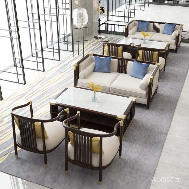 แสงหรูหรา Store ห้องนั่งเล่นบ้านจีน M8T ใหม่จีน Deck ผสม Department เฟอร์นิเจอร์ไม้ Villa โต๊ะเก้าอี