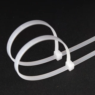 (แพค100เส้น)4นิ้ว-16นิ้ว เคเบิ้ลไทร์ Cable Tie หนวดกุ้ง ไนล่อนPA66 เกรด A+ สีขาว/ดำ สายรัดพลาสติก