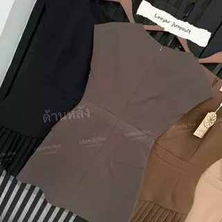Leeyar jumpsuit จั้มสูท มินิเดรส ด้านในกางเกง ใส่ง่ายๆ วันสบายๆ