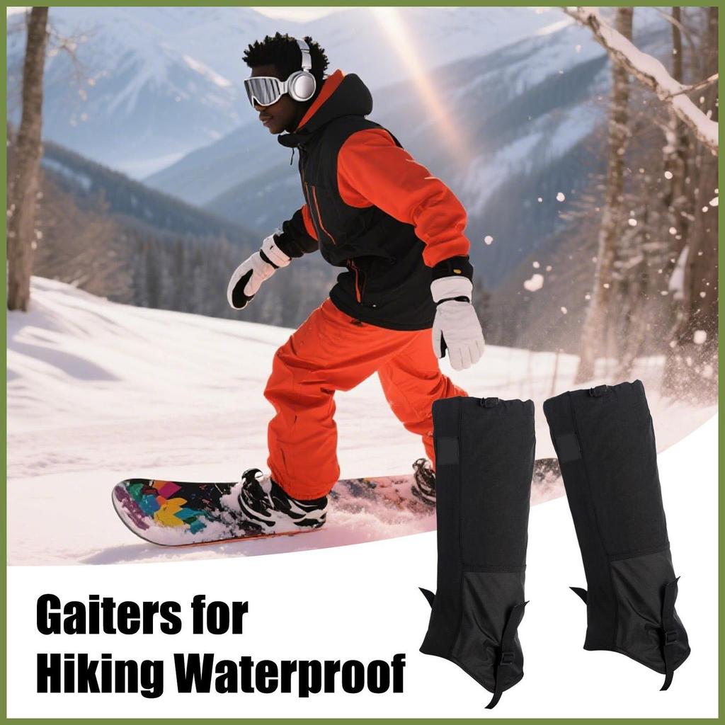 Boot Gaiters กันน้ํา Boot Gaiters สําหรับเดินป่าแบบพกพาป้องกันขาแบบปรับได้สําหรับผู้ชายผู้หญิง Snow 