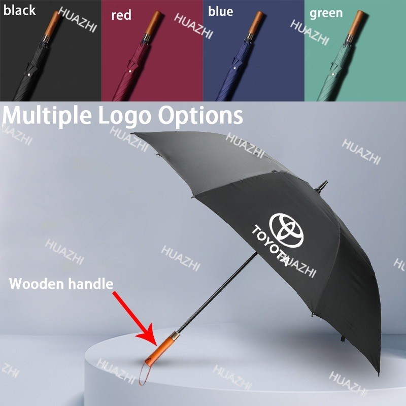 ZC Toyota Car ร่มไม้ระดับไฮเอนด์ร่มด้ามยาวร่มเสาตรงร่มธุรกิจ VIos Yaris Corolla Cross Veloz CHR Avan