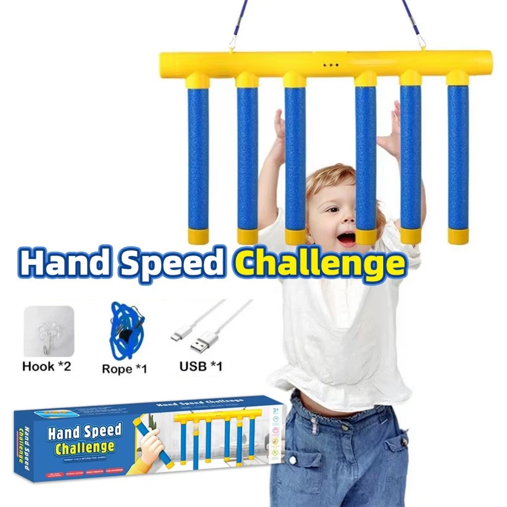 คูปองสุดคุ้ม! เกมจับตาและมือ เกมจับแท่ง 6แท่ง Hand Speed challenge ฝึกปฏิกิริยา มีความเร็ว3แบบ ใช้USBชาร์จ ของเล่นเด็ก