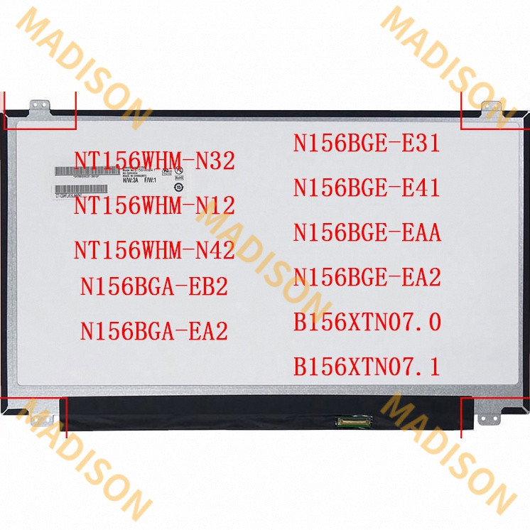 15.6 นิ้ว 30 พิน 1366*768 NT156WHM-N32 NT156WHM-N12 NT156WHM-N42 N156BGA-EB2 N156BGA-EA2 N156BGE-E31