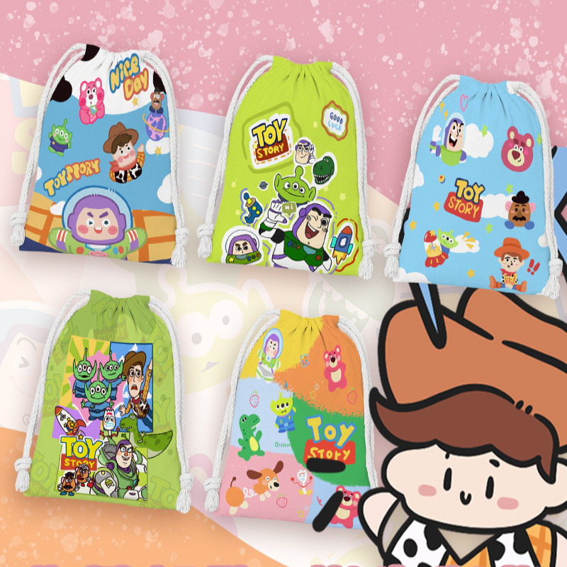 Toy Story Drawstring Bag Drawstring Bag Travel Sundries Lingerie Toy Storage Bag Cartoon Cosmetic Bag Portable Collection