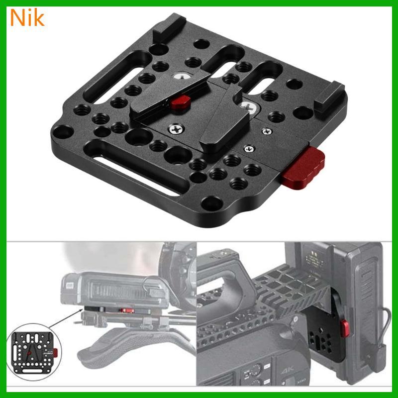 บ๊๊๊ลค.ต.ศ. V Mount Attachment Plate V Mount Plate Camera Quick Release Plate for FS7 Professional P