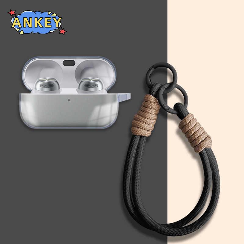 for Technics EAH-AZ100 Case Soft Clear TPU Shockproof Protective Cover Accessories with Carabiner La