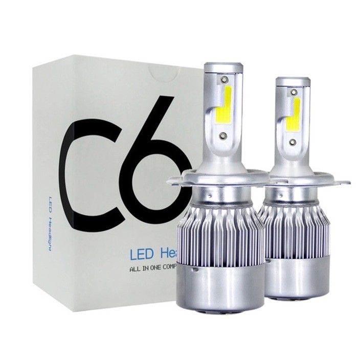 LED ไฟหน้ารถไฟหน้า C6 H4 H11 H8 H9 H16 H7 9005 HB3 9006 HB4 H3 1PCS 2PCS ชุดขวา 36W 3800L 6000K MNL